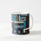 Retro-Audiokassetten Kaffeetasse (VorderseiteRechts)