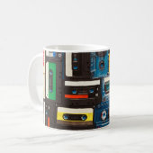 Retro-Audiokassetten Kaffeetasse (Vorderseite Links)