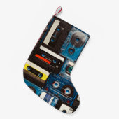 Retro-Audiokassetten Kleiner Weihnachtsstrumpf (Vorderansicht (hängend))
