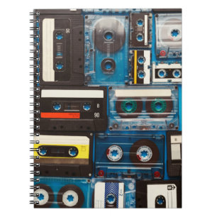 Retro-Audiokassetten Notizblock