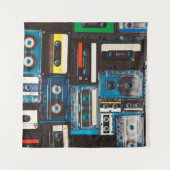 Retro-Audiokassetten Wandteppich (Vorderseite (Horizontal))