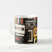 Retro-Audiokassettenband Kaffeetasse (Vorderseite Links)