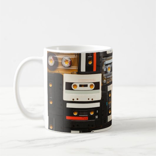 Retro-Audiokassettenband Kaffeetasse (Links)