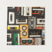 Retro-Audiokassettenband Wandteppich (Vorderseite (Horizontal))