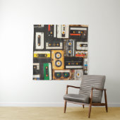 Retro-Audiokassettenband Wandteppich (Beispiel (Horizontal))