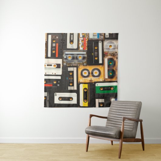 Retro-Audiokassettenband Wandteppich (Beispiel)