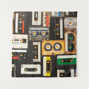 Retro-Audiokassettenband Wandteppich