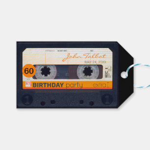 Retro Audiotape 60. Geburtstag Vielen Dank für Ih Geschenkanhänger