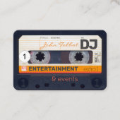 Retro Audiotape Cassette 80er DJ Business Cards 2 Visitenkarte (Vorderseite)