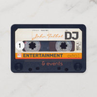 Retro Audiotape Cassette 80er DJ Business Cards 2