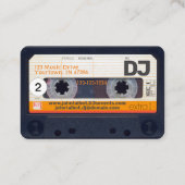 Retro Audiotape Cassette 80er DJ Business Cards 2 Visitenkarte (Rückseite)