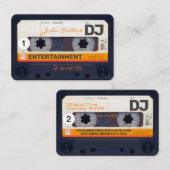 Retro Audiotape Cassette 80er DJ Business Cards 2 Visitenkarte (Vorne/Hinten)