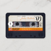 Retro Audiotape Cassette 80er DJ Business Cards Visitenkarte (Vorderseite)