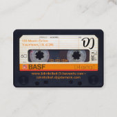 Retro Audiotape Cassette 80er DJ Business Cards Visitenkarte (Rückseite)