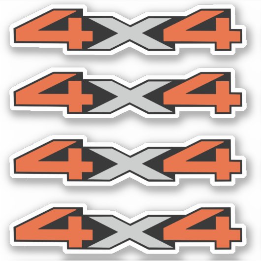 Retro-Aufkleber 4x4 Aufkleber (Vorderseite)