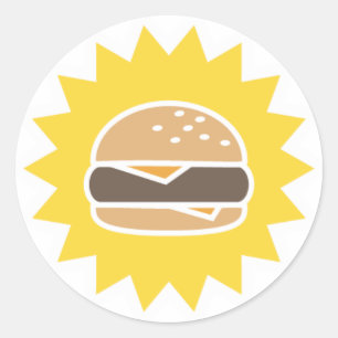 Retro Aufkleber des Burger-