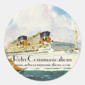 Retro-Aufkleber Runder Aufkleber (Vorderseite)