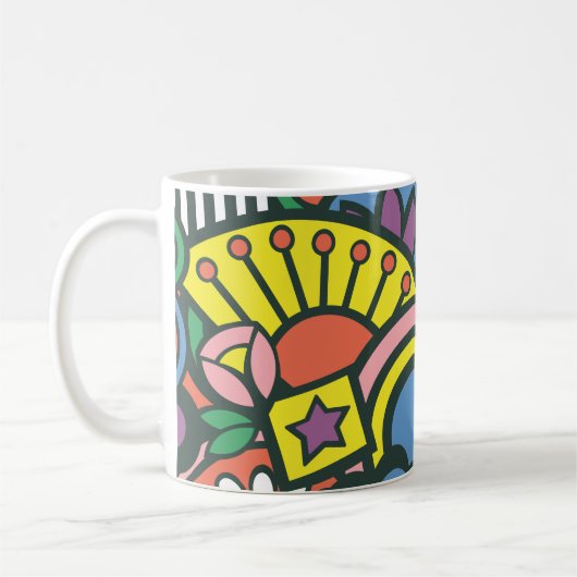 Retro Aufstiegs-und Shine-Tasse Kaffeetasse (Links)