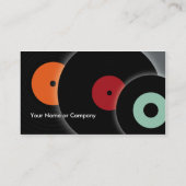 Retro Aufzeichnung DJ-Visitenkarte Visitenkarte (Rückseite)