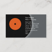 Retro Aufzeichnung DJ-Visitenkarte Visitenkarte (Vorderseite)