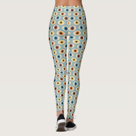 Retro-Augenmuster Leggings (Rückseite)
