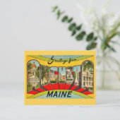 Retro-Augusta-ME-Grußkarte Postkarte (Stehend Vorderseite)