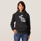 Retro Aunt Bunny Auntie Rabbit Matching Family Ea Hoodie (Vorne ganz)