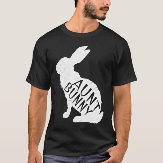 Retro Aunt Bunny Auntie Rabbit Matching Family Ea T-Shirt (Vorderseite)
