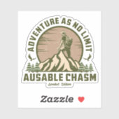Retro Ausable Chasm Wandern Sunset T - Shirt Aufkleber (Blatt)