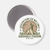 Retro Ausable Chasm Wandern Sunset T - Shirt Magnet (Vorderseite/Rückseite)