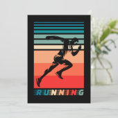 Retro - Ausführen Feiertagskarte (Stehend Vorderseite)