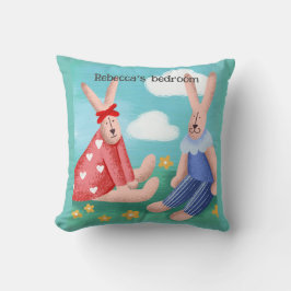 Retro aussehende Kaninchen mit essbaren Namen Kiss Kissen