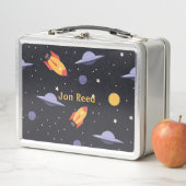 Retro-Außenraum Mit Monogramm Metall Brotdose (Beispiel)