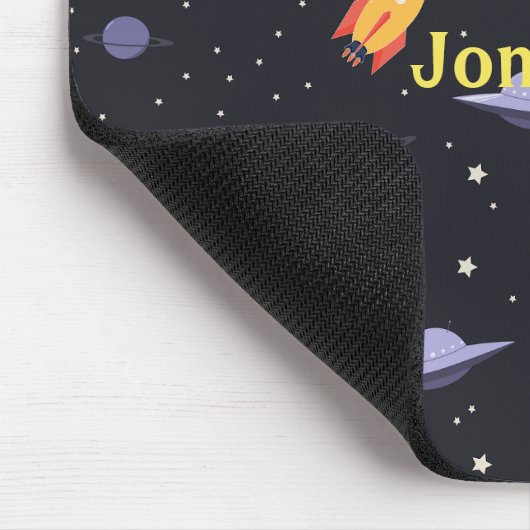 Retro-Außenraum Mit Monogramm Mousepad (Ecke)