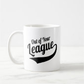 Retro Außerhalb Deiner Liga - Lustiges Singelleben Kaffeetasse (Links)