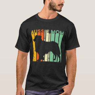 Retro Aussie Mama Vintage Süße Australian Shepherd T-Shirt