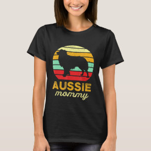 Retro Aussie Mami Australian Shepherd Mama Cute T-Shirt