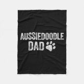 Retro Aussiedoodle Dad Papa Father's Day Aussie Do Fleecedecke (Vorderseite)