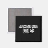 Retro Aussiedoodle Dad Papa Father's Day Aussie Do Magnet (Vorderseite/Rückseite)