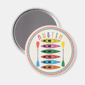 Retro Austin Kayaking Magnet (Vorderseite/Rückseite)