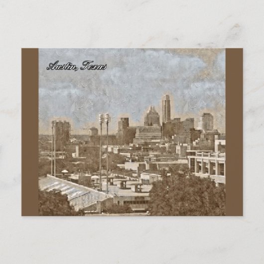 Retro Austin Texas Postcard Postkarte (Vorderseite)