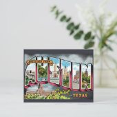 Retro Austin Texas Postkarte (Stehend Vorderseite)