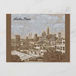 Retro-Austin-Texas-Postkarte Postkarte