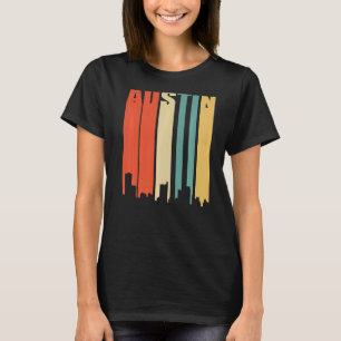 Retro Austin Vintag Skyline Citycape Texas Tx A T-Shirt