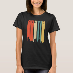 Retro Austin Vintag Skyline Citycape Texas Tx A T-Shirt