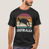 Retro Australian Animal Jumping Kangaroo T-Shirt (Vorderseite)