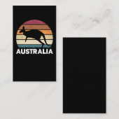 Retro Australian Animal Jumping Kangaroo Visitenkarte (Vorne/Hinten)