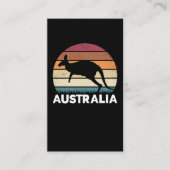 Retro Australian Animal Jumping Kangaroo Visitenkarte (Vorderseite)