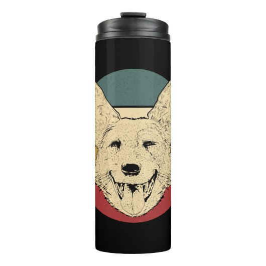 Retro Australian Cattle Dog Thermosbecher (Vorderseite)