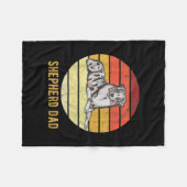 Retro Australian Dog Shepherd Vater Dog Father  Fleecedecke (Vorderseite (Horizontal))